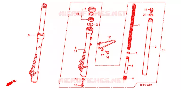 VOOR VORK Honda MOTO 100 POP 2011  RF100B