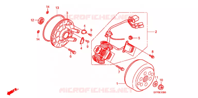 ALTERNATORE Honda MOTO 100 POP 2014  RF100E