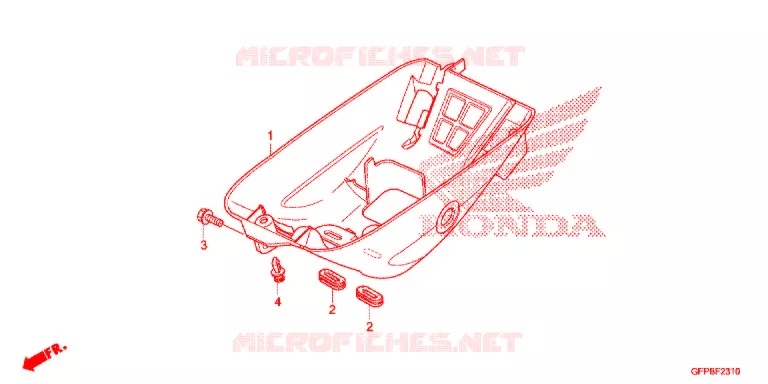 CHASSIS AFDEKKING Honda MOTO 100 POP 2015  RF100F