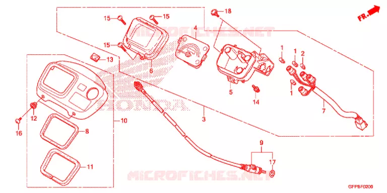 COMBINATIEMETER Honda MOTO 100 POP 2015  RF100F