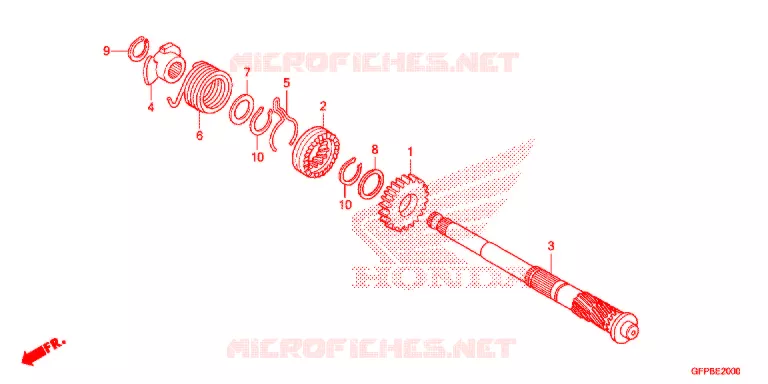 KICKSTARTER SPIL Honda MOTO 100 POP 2015  RF100F