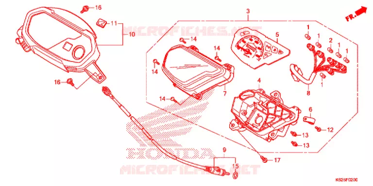 COMBINATIEMETER Honda MOTO 110 POP 2016  RF110G