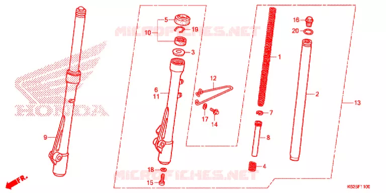 VOOR VORK Honda MOTO 110 POP 2017  RF110G