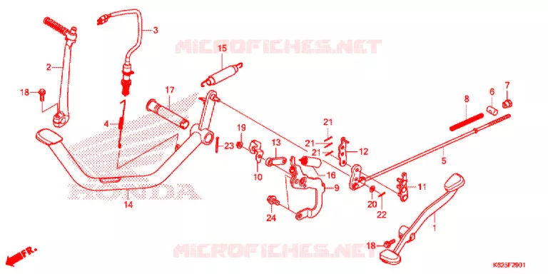 PEDAAL/KICKSTARTER ARM (RF110K) Honda MOTO 110 POP 2023  RF110K