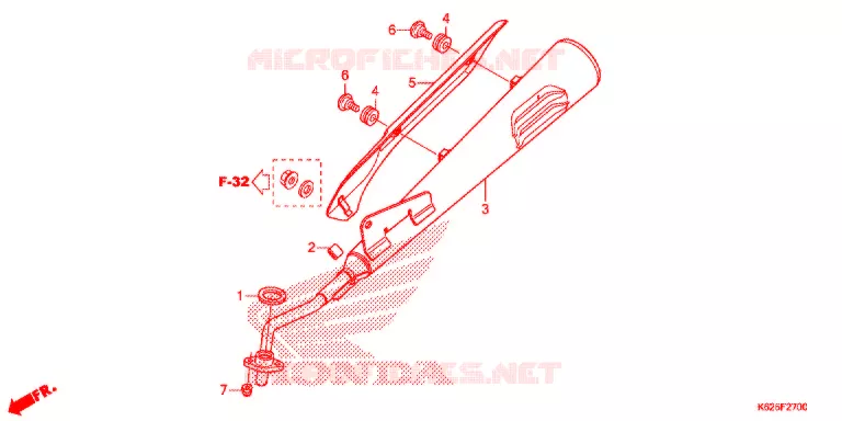 UITLAATDEMPER Honda MOTO 110 POP 2020  RF110K