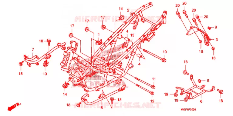 FRAME CHASSIS Honda SCOOTER 600 SILVERWING 2012  FSC600AC
