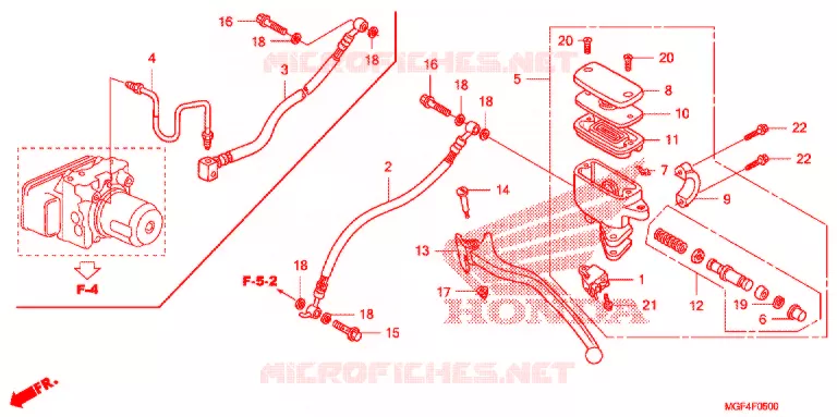 REMPOMP ACHTER Honda SCOOTER 600 SILVERWING 2012  FSC600AC