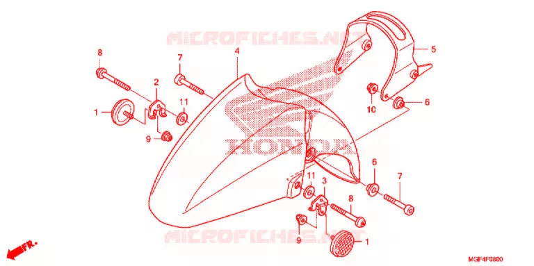 VOOR STROOMLIJNKAP Honda SCOOTER 600 SILVERWING 2012  FSC600AC