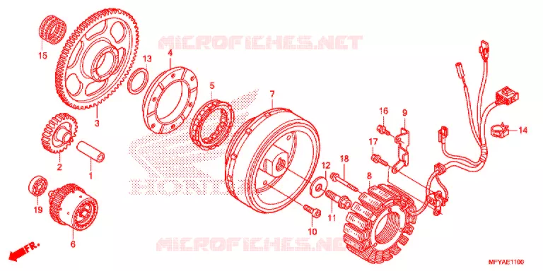 ALTERNATORE Honda MOTO 1300 VT 2012  VT1300CRAC