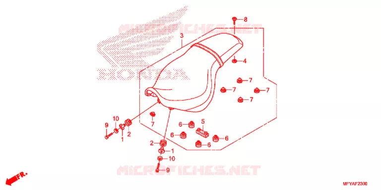 ZITTING Honda MOTO 1300 VT 2012  VT1300CRAC