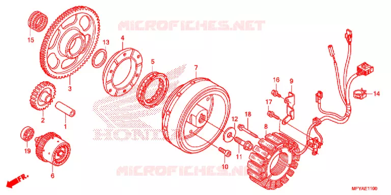 ALTERNATORE Honda MOTO 1300 VT 2012  VT1300CSAC