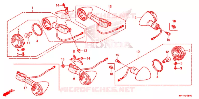 KNIPPERLICHT Honda MOTO 1300 VT 2012  VT1300CSC