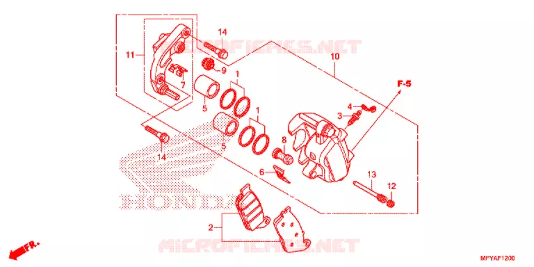 VOOR REMKLAUW Honda MOTO 1300 VT 2012  VT1300CSC