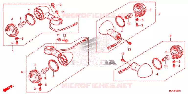 KNIPPERLICHT  (VT750C2/C2F/S) Honda MOTO 750 SHADOW 2012  VT750C2C