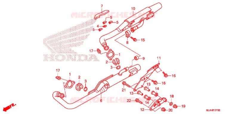 UITLAATDEMPER  (VT750C/CA/CS/C2/C2F/C2B) Honda MOTO 750 SHADOW 2012  VT750C2FC