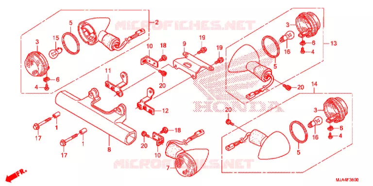 KNIPPERLICHT  (VT750C/CA/CS/C2B) Honda MOTO 750 SHADOW 2012  VT750CAC