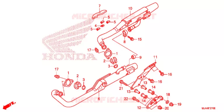 UITLAATDEMPER  (VT750C/CA/CS/C2/C2F/C2B) Honda MOTO 750 SHADOW 2012  VT750CAC