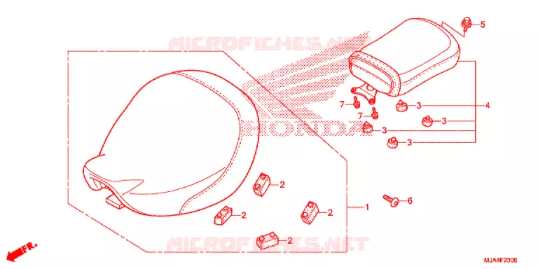 ZITTING  (VT750C/CA/CS) Honda MOTO 750 SHADOW 2012  VT750CC