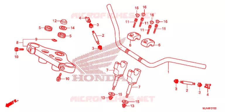 HENDEL PIJP (VT750S) Honda MOTO 750 SHADOW 2012  VT750RSC