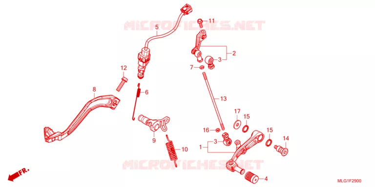 PEDAAL Honda MOTO 1100 AFRICA-TWIN 2023  CRF1100ALN