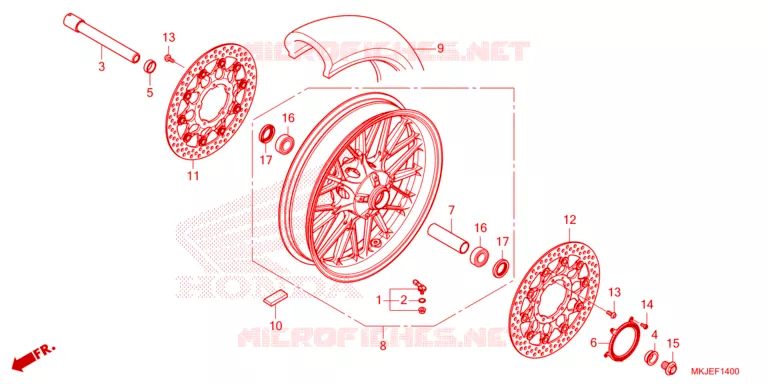 VOOR WIEL Honda MOTO 1000 CB 2023  CB1000RAP