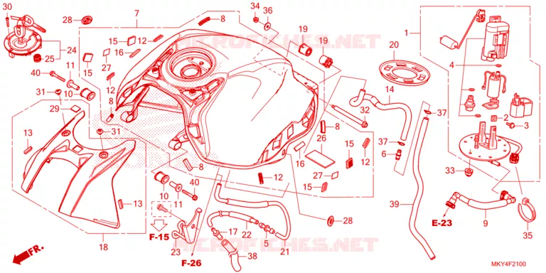 BRANDSTOF TANK  Honda MOTO 650 CB 2023  CB650RAP