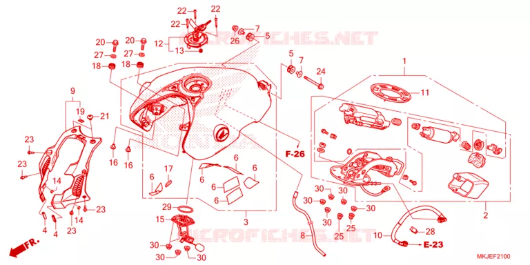 BRANDSTOF TANK/BRANDSTOF POMP Honda MOTO 1000 CB 2023  CB1000RAP