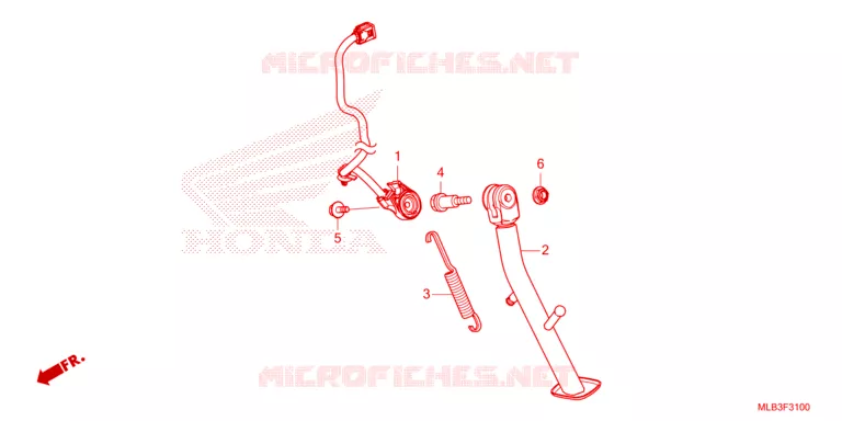 ZIJDE STANDAARD Honda MOTO 750 HORNET 2023  CB750AP