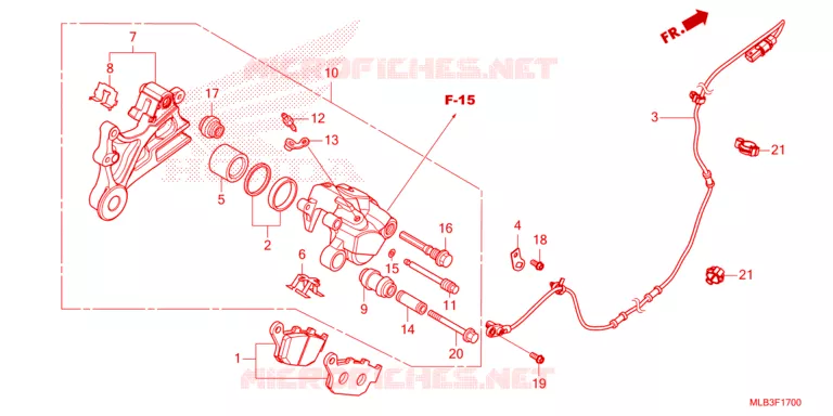 ACHTER REMKLAUW Honda MOTO 750 HORNET 2023  CB750AP