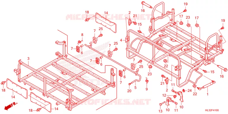 BED SET Honda ATV 700 PIONEER 2023  SXS700M2DP