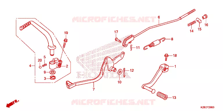 PEDAAL Honda MOTO 125 CRF 2024  CRF125FBP