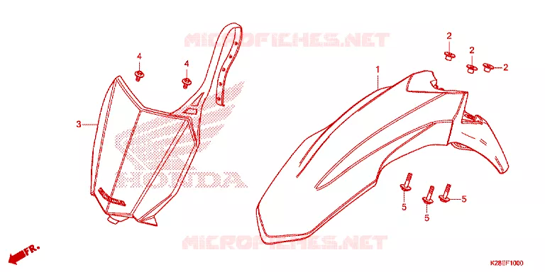 VOOR STROOMLIJNKAP/OPSTAP VLOER Honda MOTO 125 CRF 2024  CRF125FBP