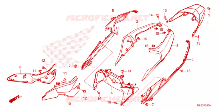 ZITTING/ACHTER KAP Honda MOTO 750 HORNET 2023  CB750AP