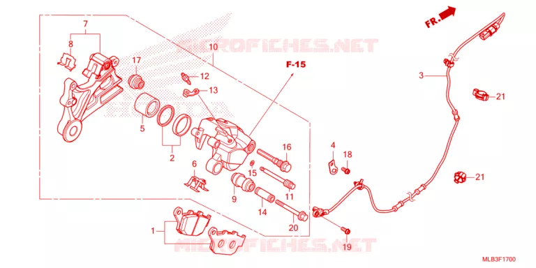 ACHTER REMKLAUW Honda MOTO 750 HORNET 2023  CB750AP