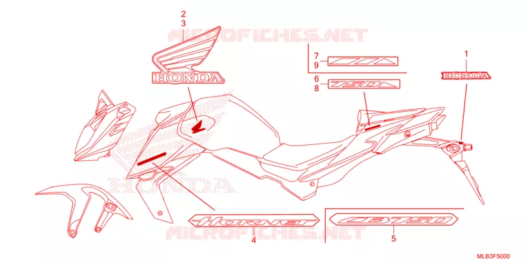 MERK(1) Honda MOTO 750 HORNET 2023  CB750AP