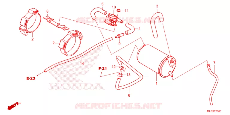 GAS RECYCLINGSYSTEEM Honda MOTO 750 HORNET 2023  CB750AP