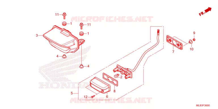 ACHTERLICHT/KENTEKEN LICHT Honda MOTO 750 HORNET 2023  CB750AP