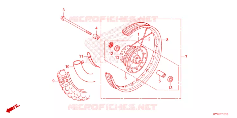 VOOR WIEL Honda MOTO 110 CRF 2023  CRF110FP