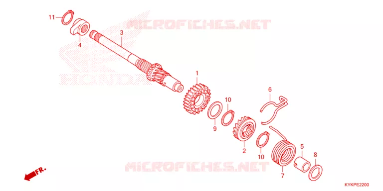 AANDRIJFFACE/ KICKSTARTER SPIL Honda MOTO 110 CRF 2023  CRF110FP