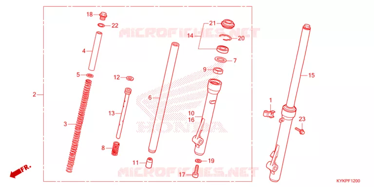 VOOR VORK/STURING STANG Honda MOTO 110 CRF 2023  CRF110FP