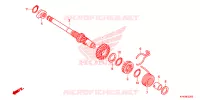 AANDRIJFFACE/ KICKSTARTER SPIL voor Honda CRF 110 2023