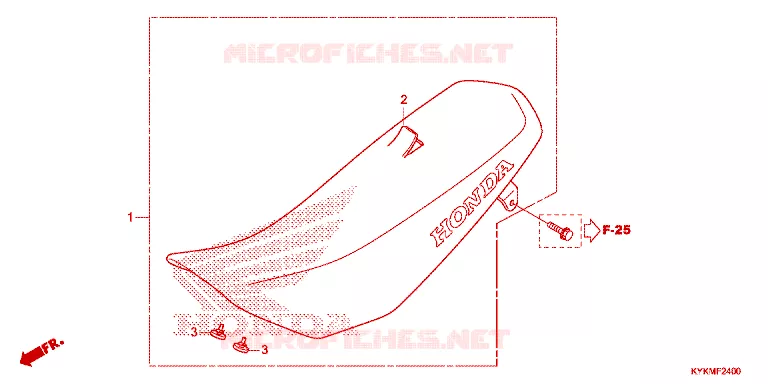 ZITTING/ZITTING KAP Honda MOTO 110 CRF 2023  CRF110FP