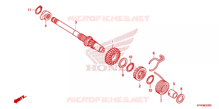 AANDRIJFFACE/ KICKSTARTER SPIL Honda MOTO 110 CRF 2023  CRF110FP