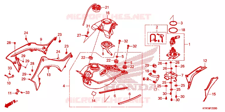 BRANDSTOF TANK  Honda MOTO 110 CRF 2023  CRF110FP