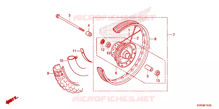 VOOR WIEL Honda MOTO 110 CRF 2023  CRF110FP