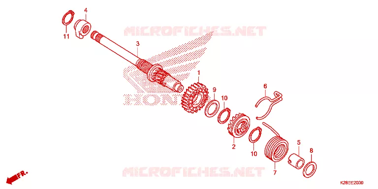 AANDRIJFFACE/ KICKSTARTER SPIL Honda MOTO 125 CRF 2023  CRF125FBP