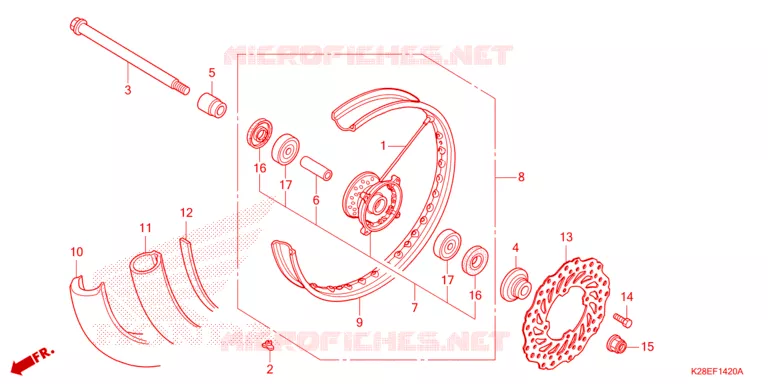 VOOR WIEL Honda MOTO 125 CRF 2023  CRF125FBP