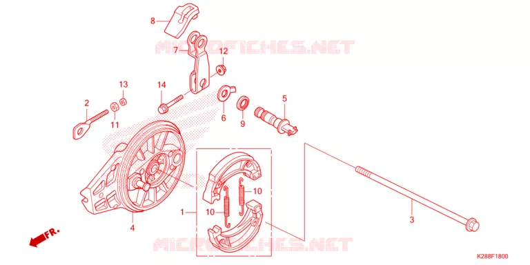 ACHTER REM PANEEL Honda MOTO 125 CRF 2023  CRF125FBP