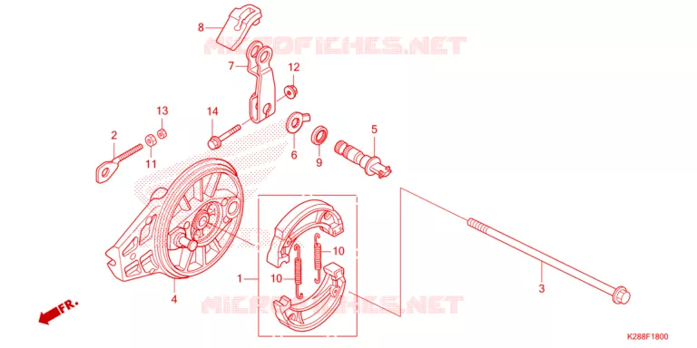 ACHTER REM PANEEL Honda MOTO 125 CRF 2023  CRF125FP