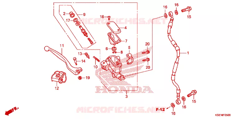 VOOR REM HOOFD CILINDER Honda MOTO 150 CRF 2022  CRF150RN